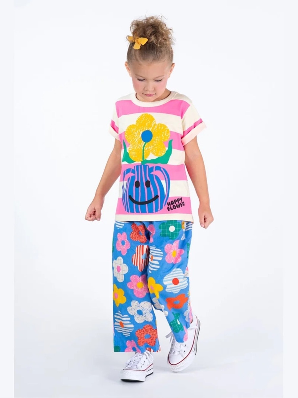 Rock Your Kid Happy Flower Striped T-Shirt â Size 6
